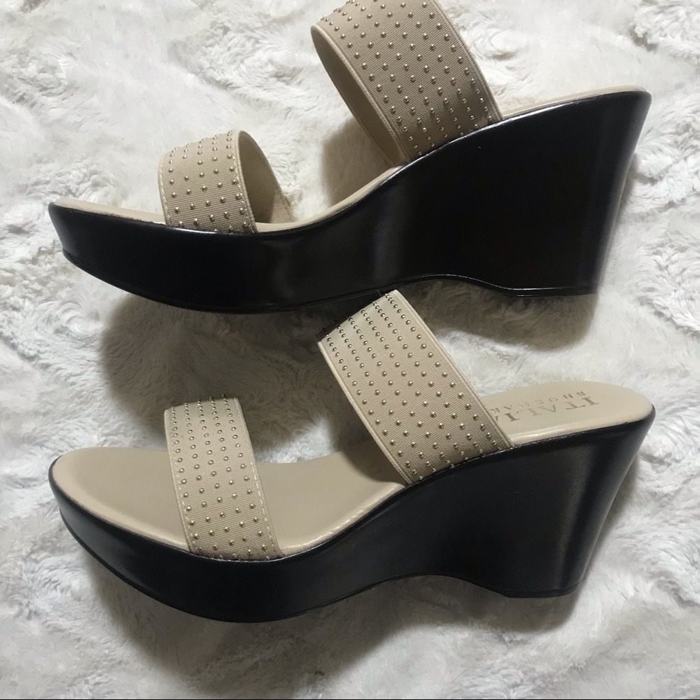 Italian ShoeMakers Wedge Heel Sandal 8 1/2M - Picture 9 of 10